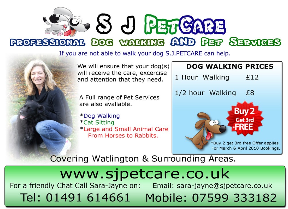 professional Dog Walking SJPETCARE.CO.UK  Watlington , Oxfordshire.
